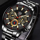 Relógios Masculinos Negócios Aço Inoxidável Quartzo Pulseira Assista Masculino Casual Date Pulseira de Couro Luminoso