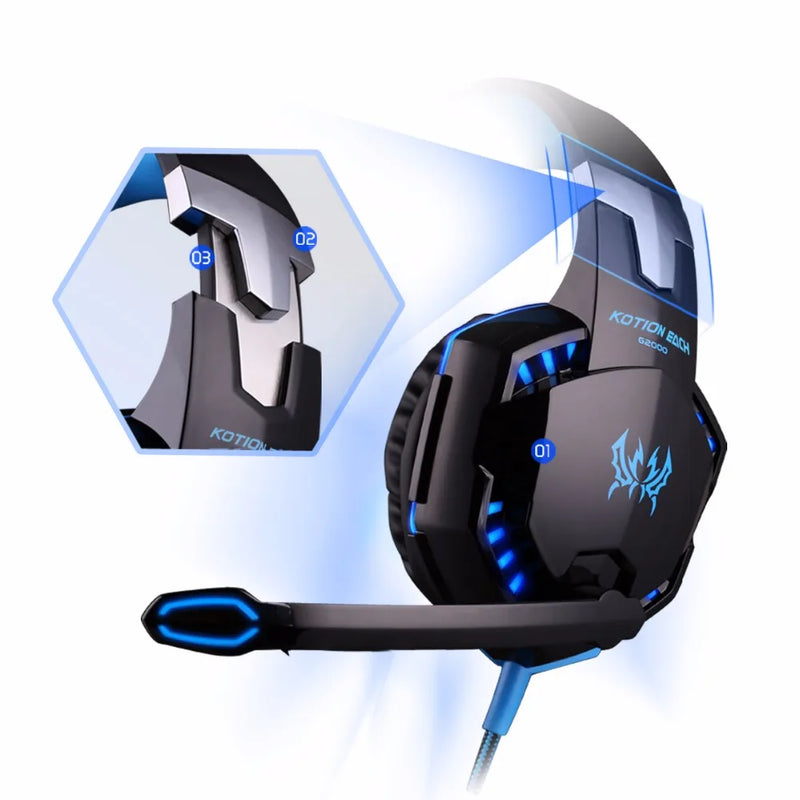 Fone Gamer Headset  G2000 Stereo com Led