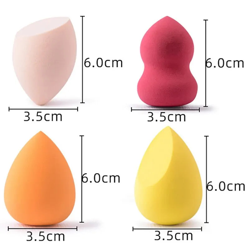 Conjunto de 7 Puffs Cosméticos em Forma de Ovo 🥚
