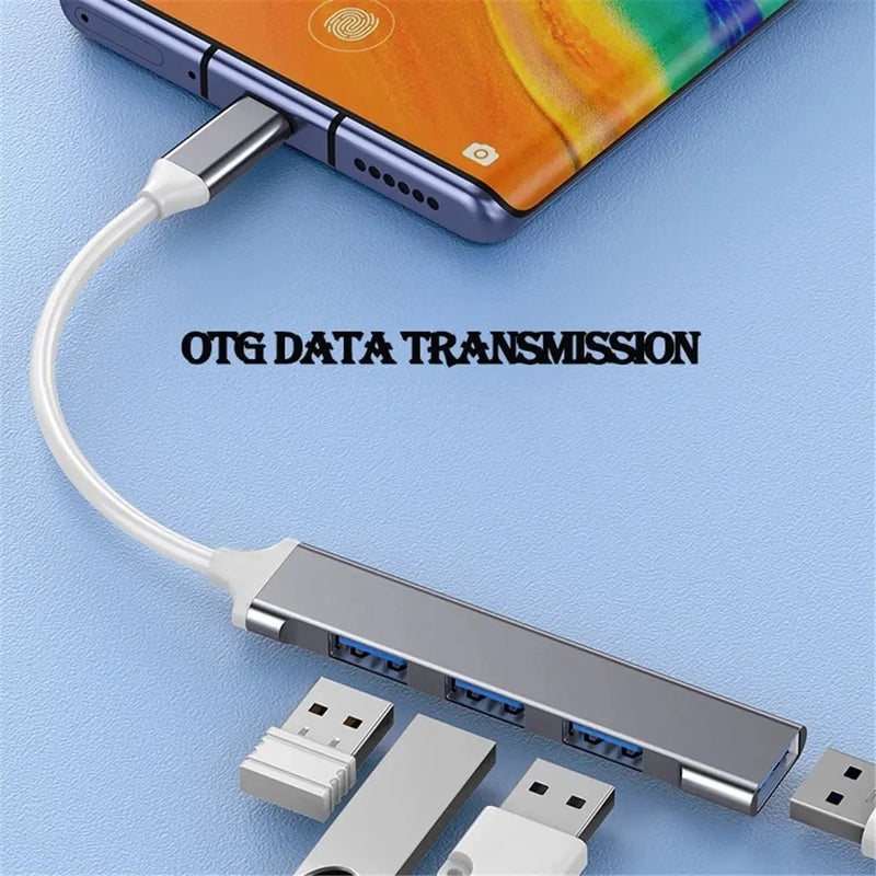 Mini USB Typ C Hub 4-Port Adapter USB 3.1