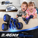 🚗🔥 Carro de Controle Remoto Acrobático 360° com Luzes LED – RC 2.4GHz Dupla Face para Crianças