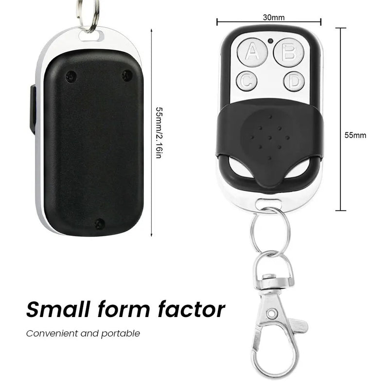Controle Remoto Universal de Porta de Garagem com 4 Botões e Frequência de 433MHz