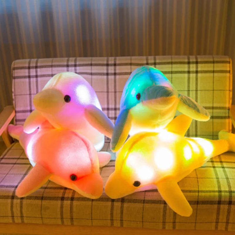 🌟🐬 Brinquedo de Pelúcia Luminoso do Golfinho de 32cm! 🐬🌟