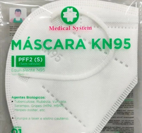 Kit 10 Respiradores Descartáveis KN95 Com Elástico
