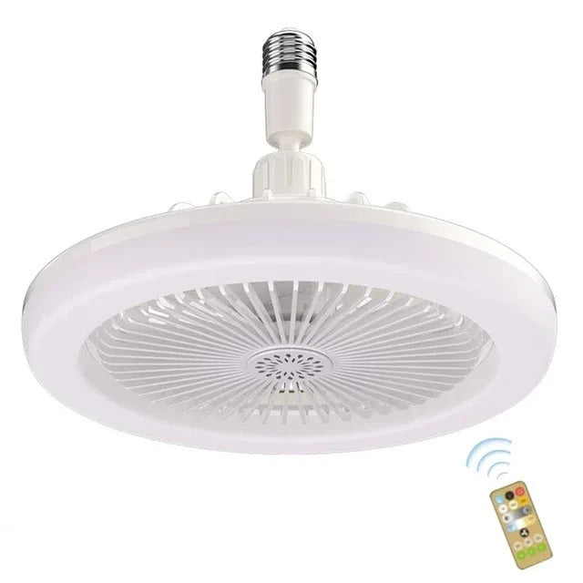 🌬️ Ventilador de Teto Giratório 3 em 1 com Lâmpada e Controle Remoto 💡