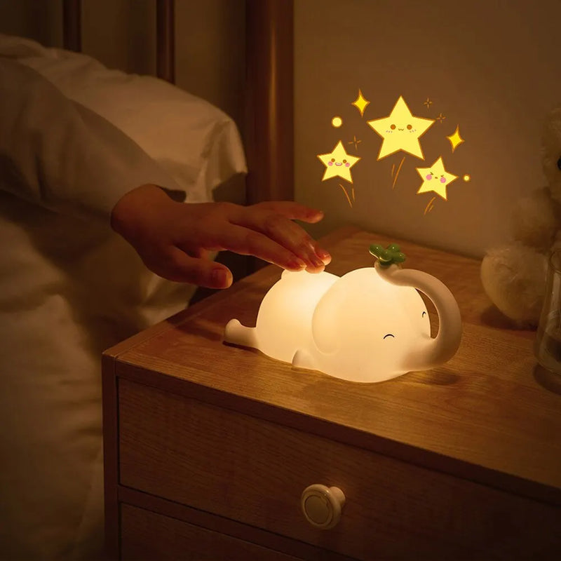 Luz Noturna LED com Sensor de Toque em Desenhos Animados