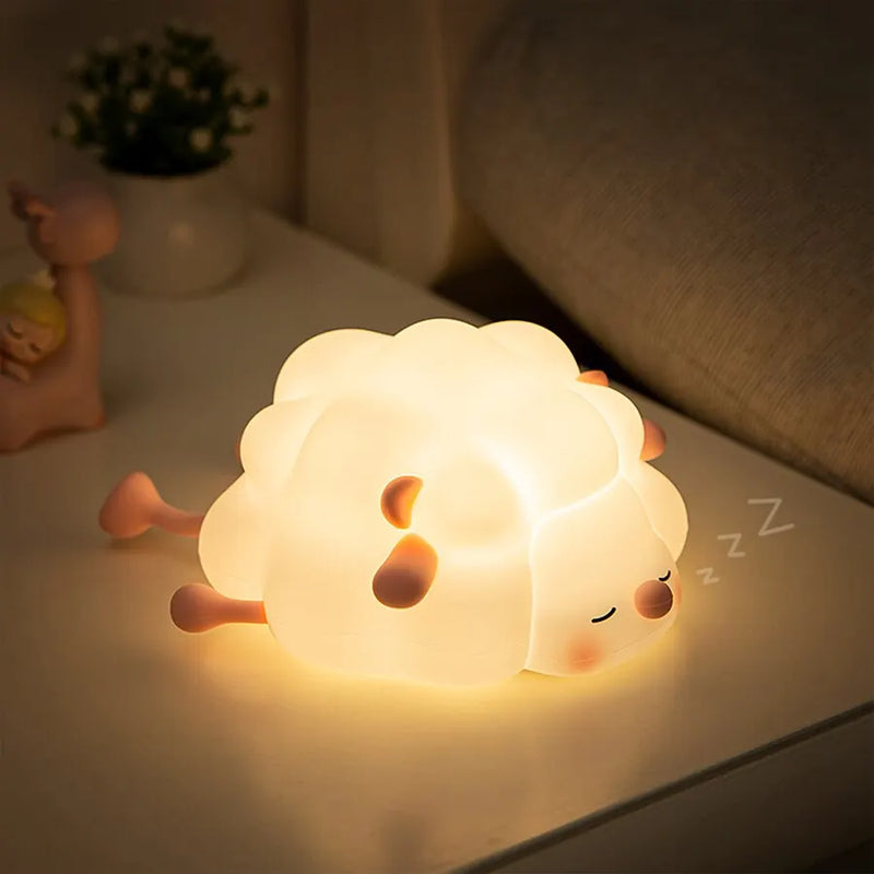 Luz Noturna LED com Sensor de Toque em Desenhos Animados
