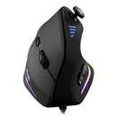 Mouse Vertical Gaming ZELOTES Programável USB com Fio RGB
