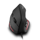 Mouse Vertical Gaming ZELOTES Programável USB com Fio RGB