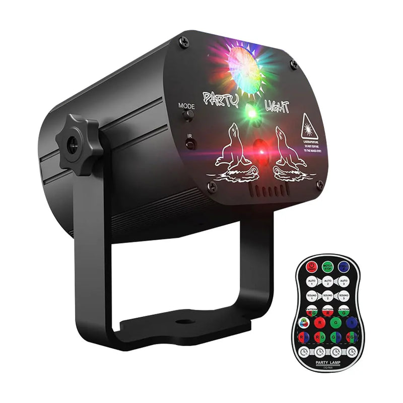 Mini Luz  estroboscópica de LED Laser de DJ Disco 60 padrões de iluminação diferentes