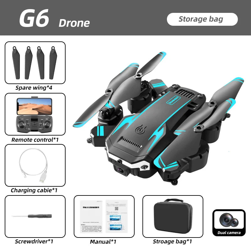 Drone Aéreo Visionário KBDFA G6 HD 1080P de 8K
