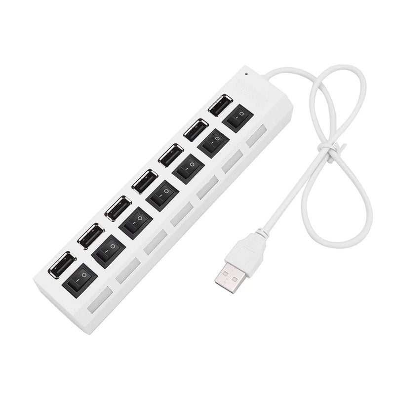 Hub USB Multi 7 E 4 Portas da SUPMANGO  USB 2,0