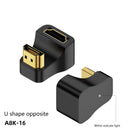 Adaptador em Forma de U Grau Angulado HDMI 2.1 UHD 8K 60HZ.