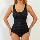 Flarixa Sem Costura Confortável Bodysuit Shaper Impresso