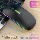 Mouse Sem Fio Bluetooth Recarregável com Iluminação RGB