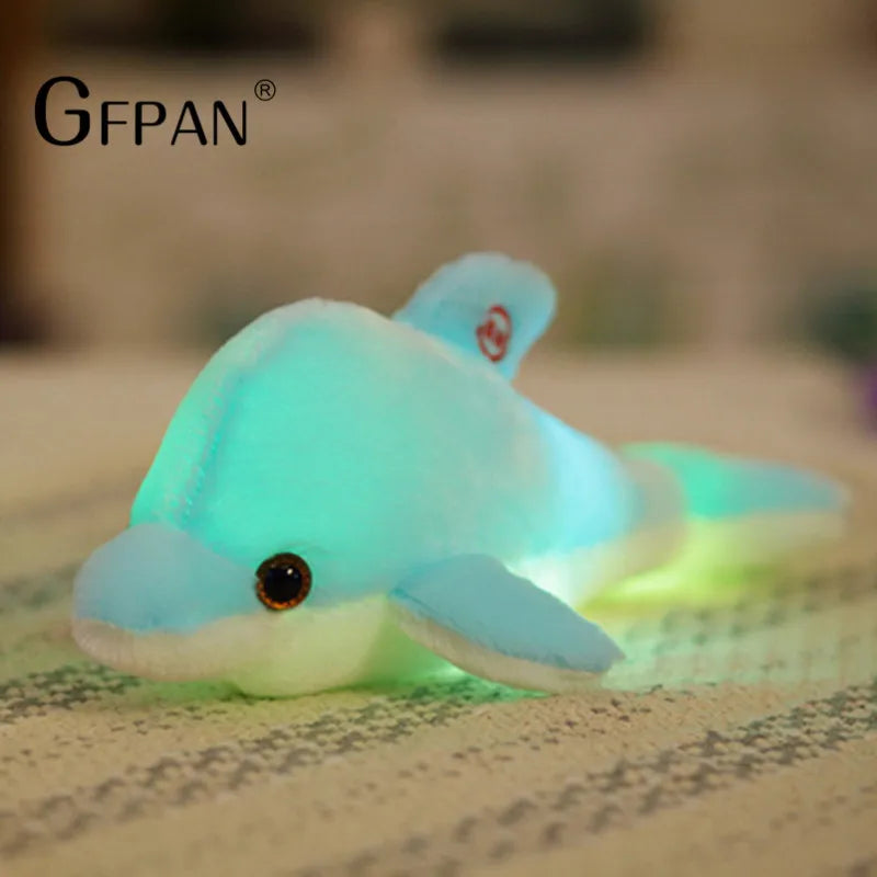 🌟🐬 Brinquedo de Pelúcia Luminoso do Golfinho de 32cm! 🐬🌟