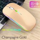 Mouse Sem Fio Bluetooth Recarregável com Iluminação RGB