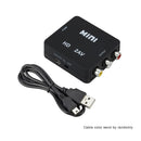 Adaptador e Conversor AV2 x HDMI  compatível RCA AV / CVSB L / R Video  Box 1080P