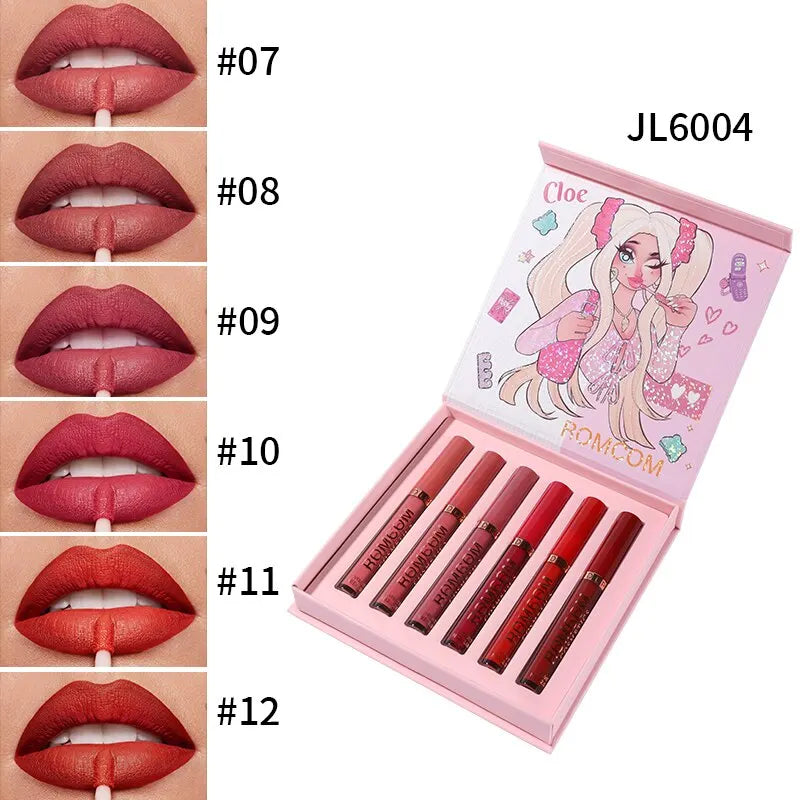 Conjunto de 6 Esmaltes Lábios Foscos Velvet Mist