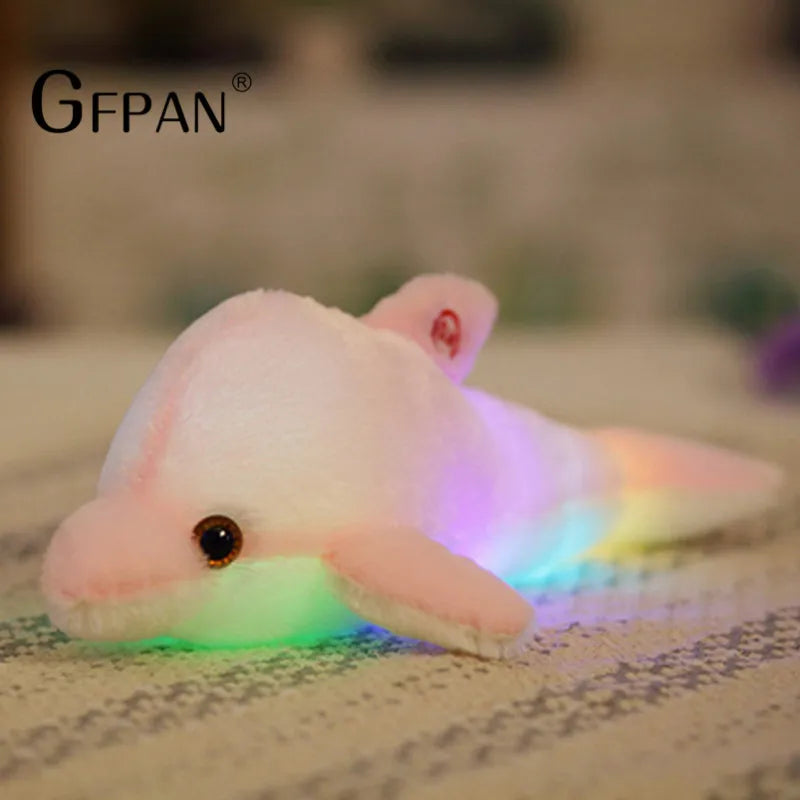 🌟🐬 Brinquedo de Pelúcia Luminoso do Golfinho de 32cm! 🐬🌟