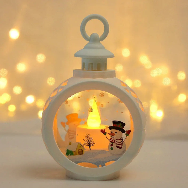 Santa lanterna luzes do vento pingente da árvore